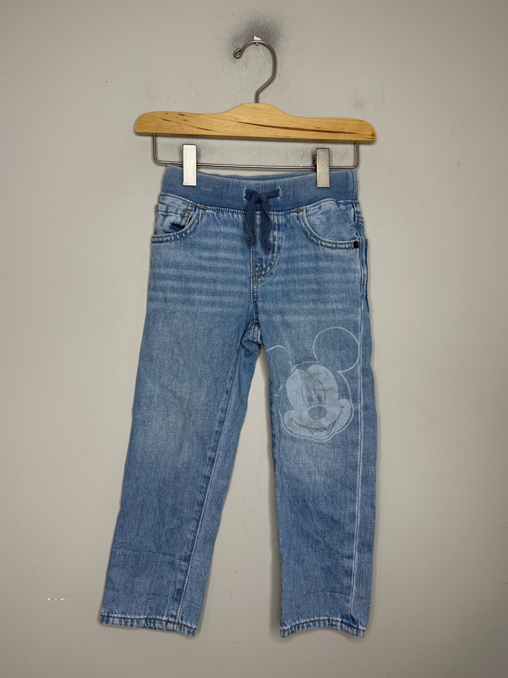 $15 ADD ON Baby Gap Disney Boys 4t Mickey Pull On Denim Jeans Slim zara h&m